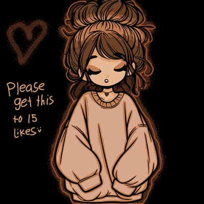 girl with baggy sweatshirt and messy bun