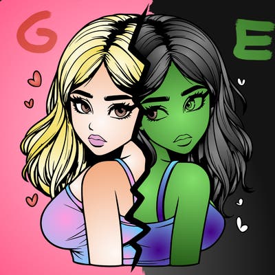 realistic girl split