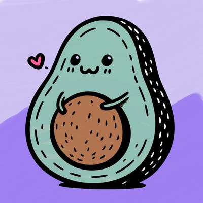 an avocado hugging an avocado
