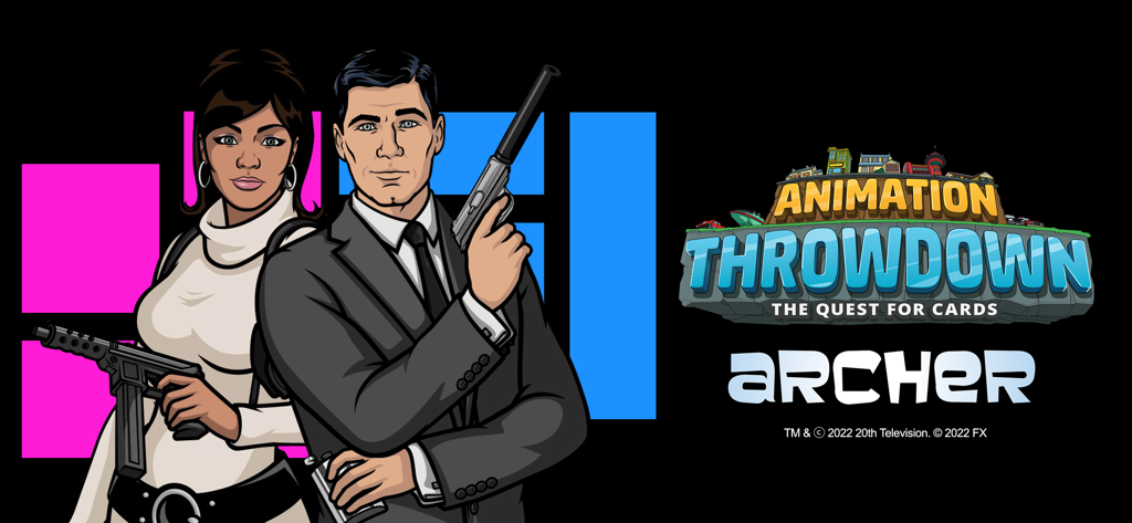 Animation Throwdown: CCG - Sterling Archer und Lana Kane im Mobilspiel Animation Throwdown CCG.