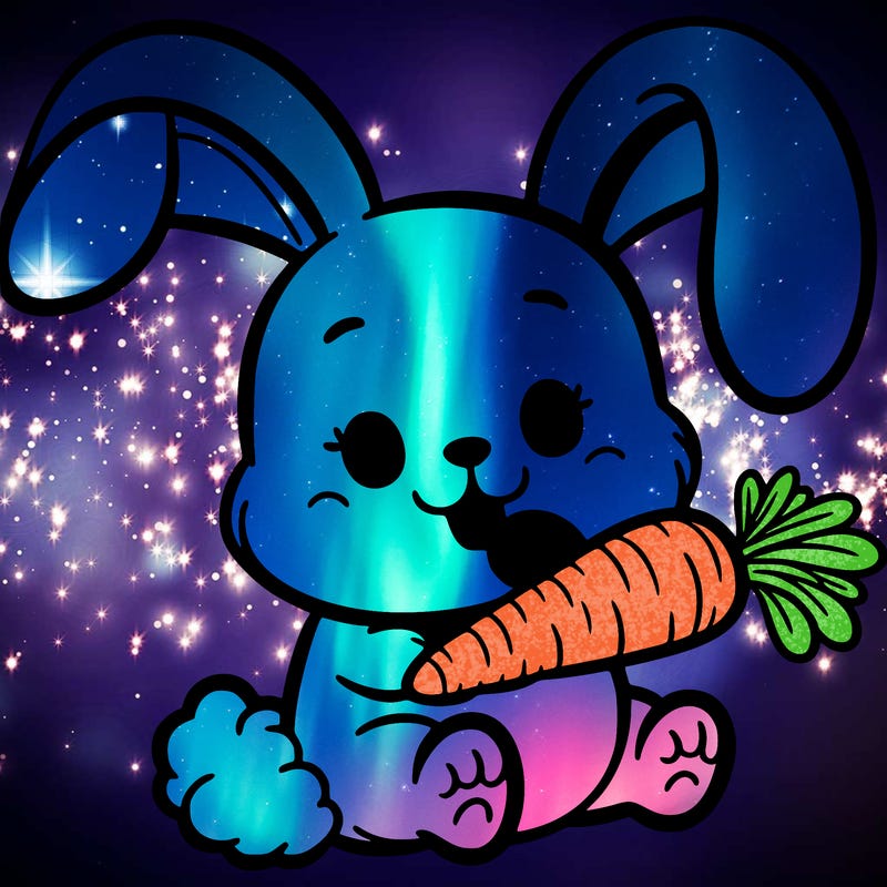 a bunny eating carrot