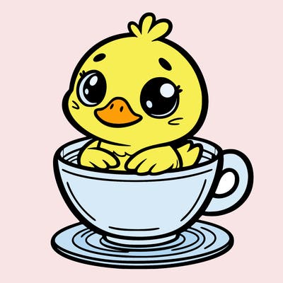 duck in a cup