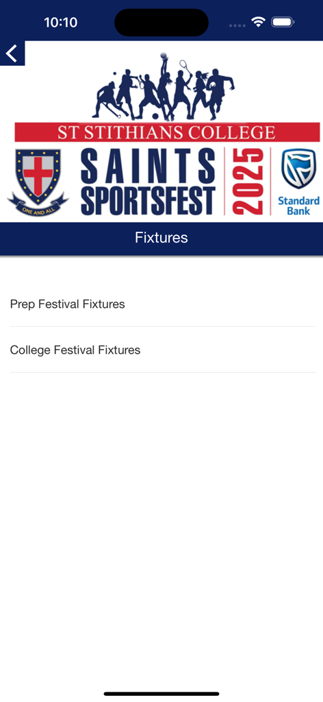 St Stithians College - St Stithians College Saints Sportsfest fixtures menu
