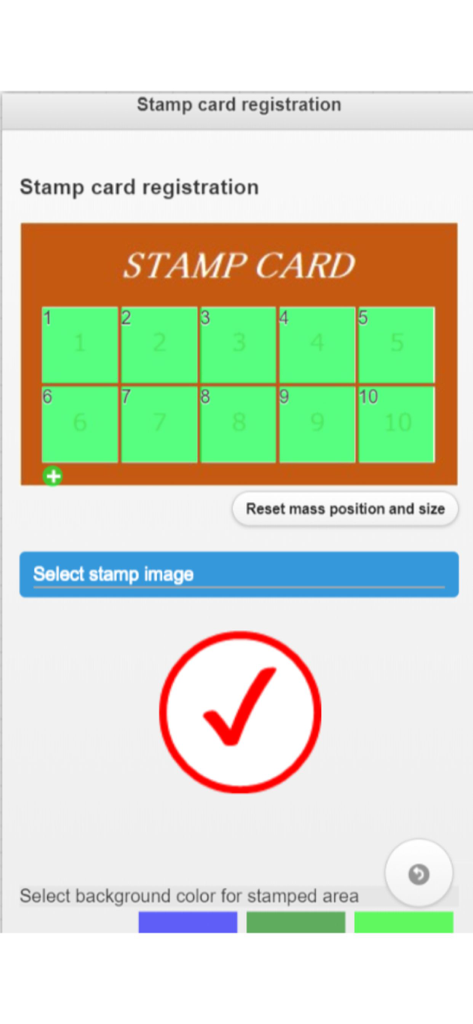 Staca - Pantalla de personalización y registro de tarjeta de sellos digital de Staca