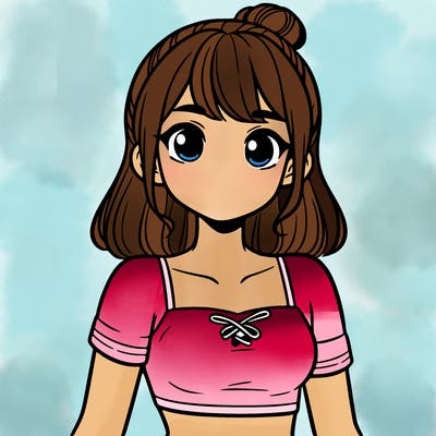 girl with crop top