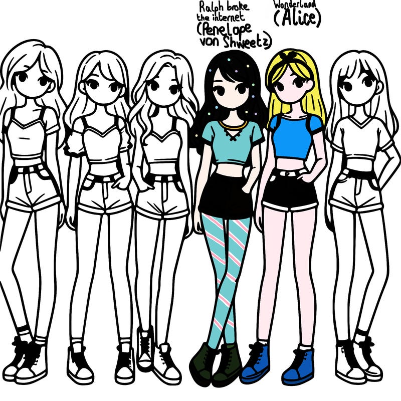 a group of girls wearing crop tops and shorts