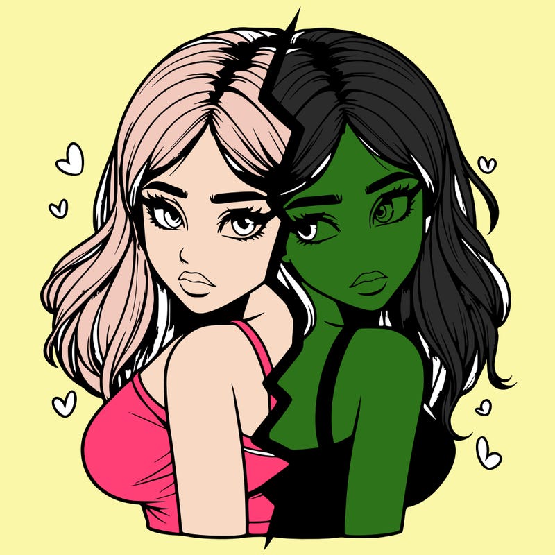 realistic girl split