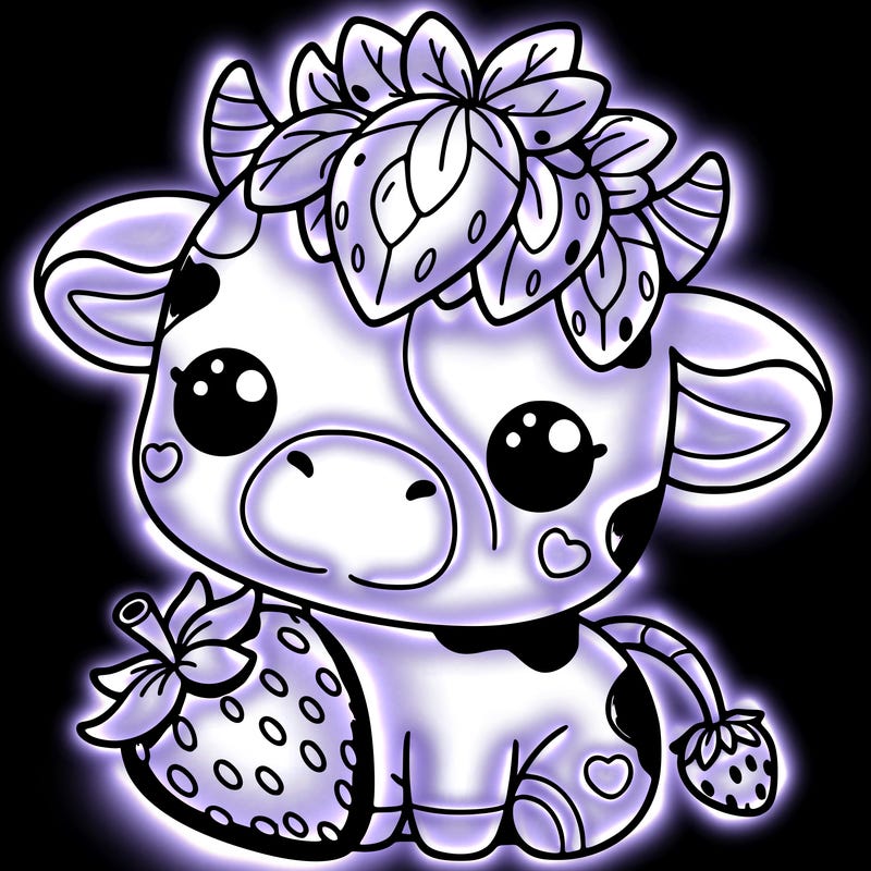 cute strawberry cow