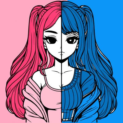 realistic girl split