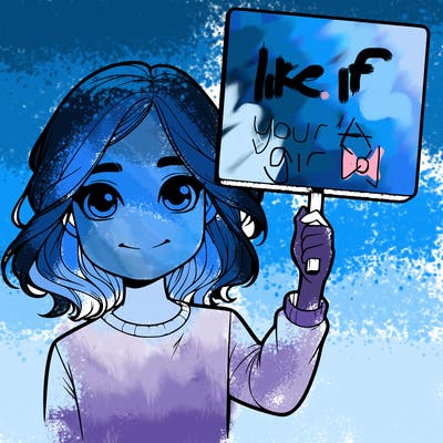 realistic girl holding up a sign