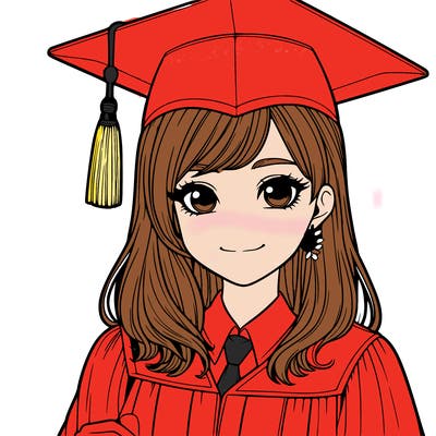 realistic girl who was graduating