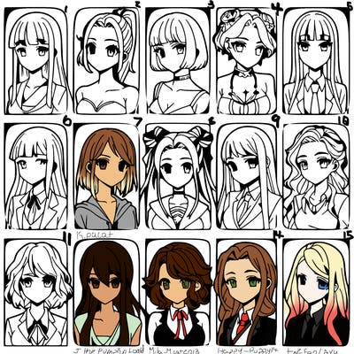 girls that look diffrent anime