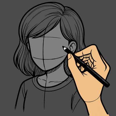 drawing a realistic person