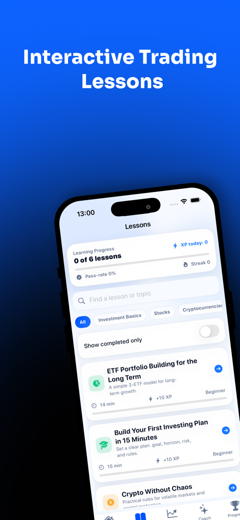 Learn Trading with AI - Finance App | MWM
