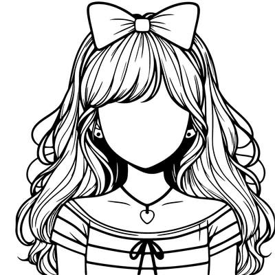 realistic girl no face