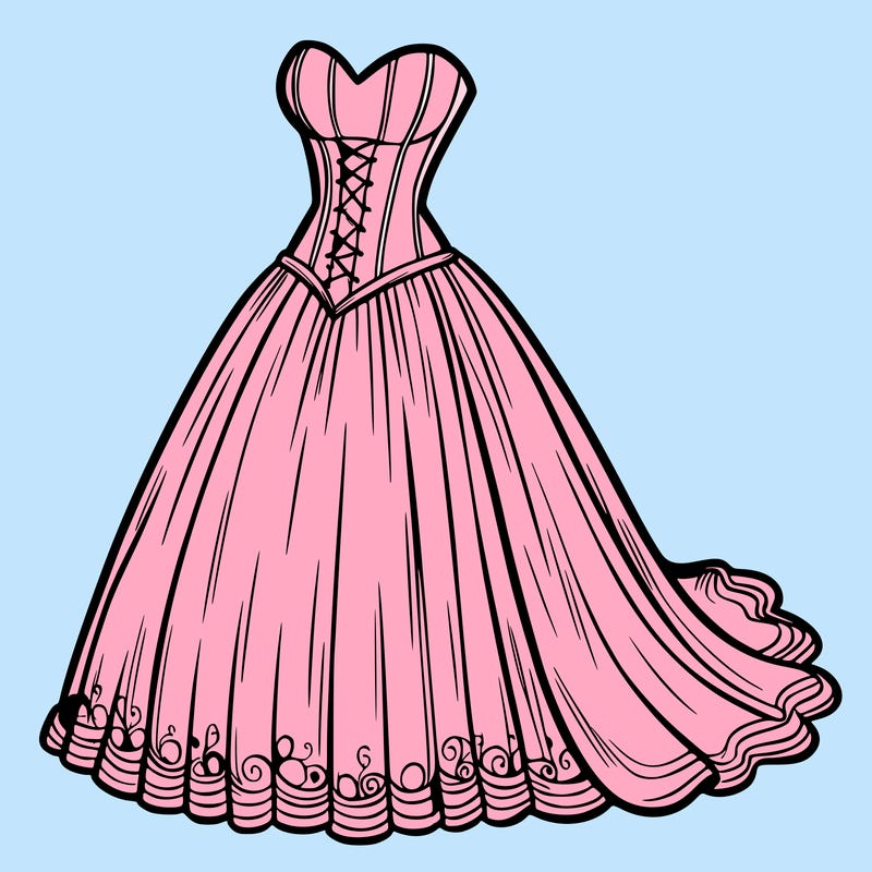 wedding dress-corset and a long and flowy skirt