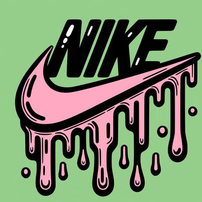 dripping nike logo