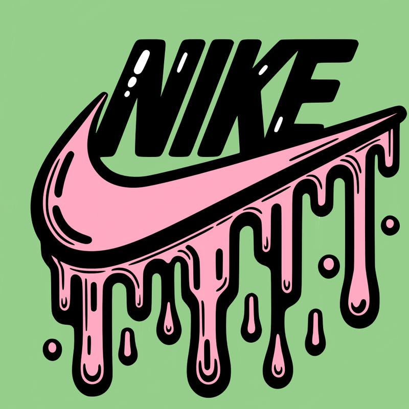 dripping nike logo