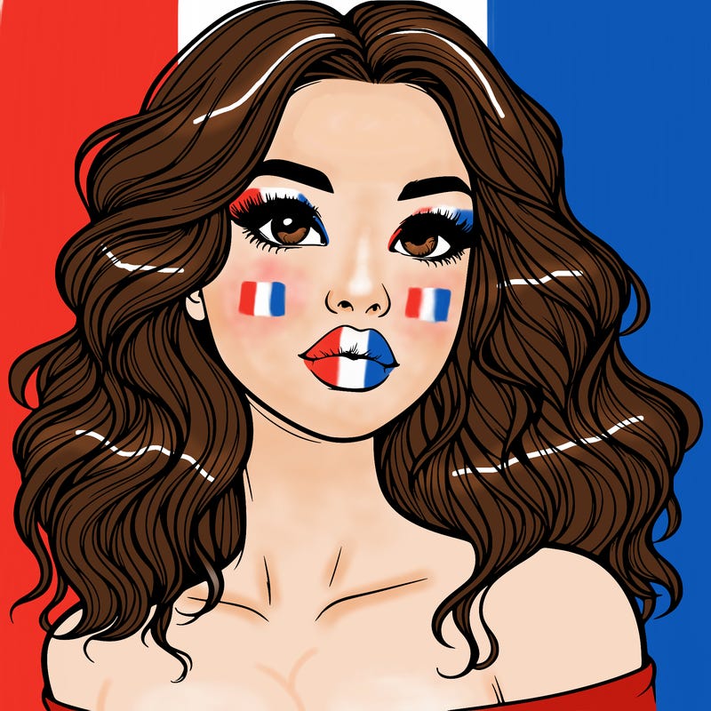 realistic girl with wavy hair and lips