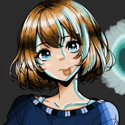 pretty realistic anime girl with short hair