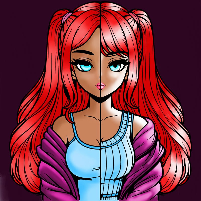 realistic girl split