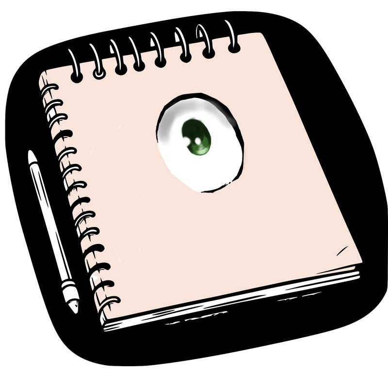 a blank sketch pad