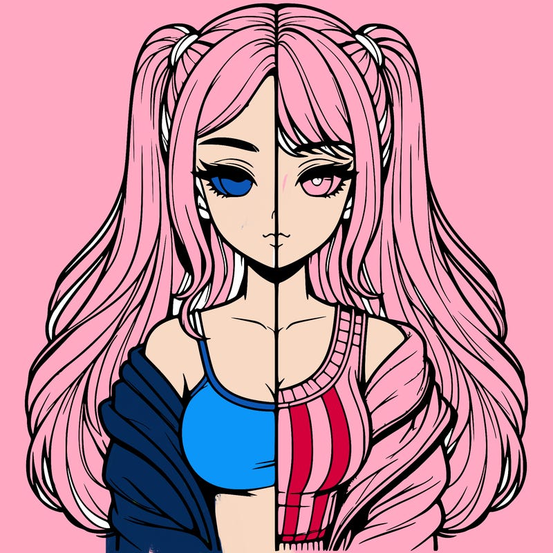 realistic girl split