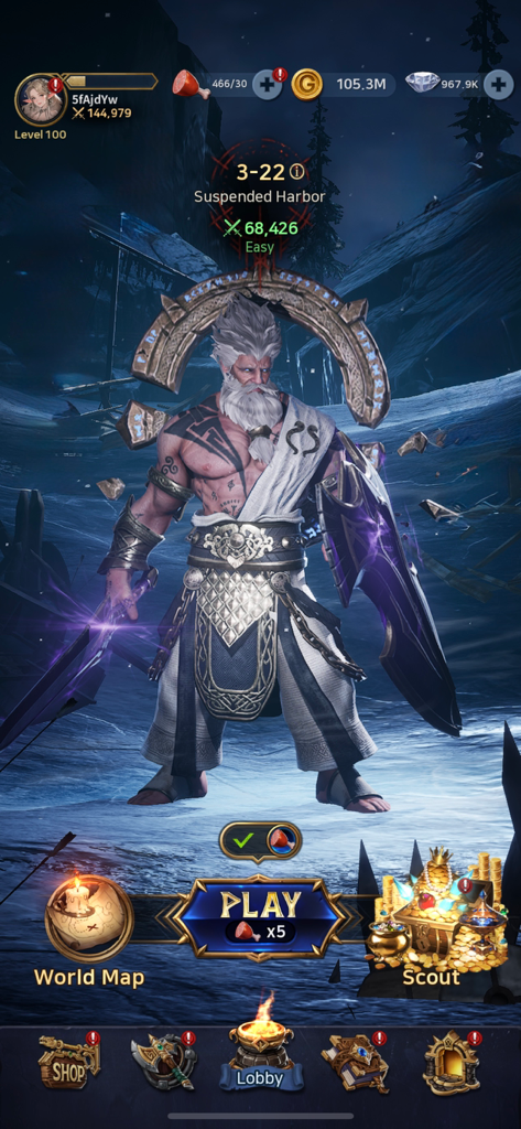 VALHALLA SURVIVAL - A legendary Norse warrior character in the Valhalla Survival game lobby