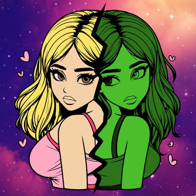 realistic girl split