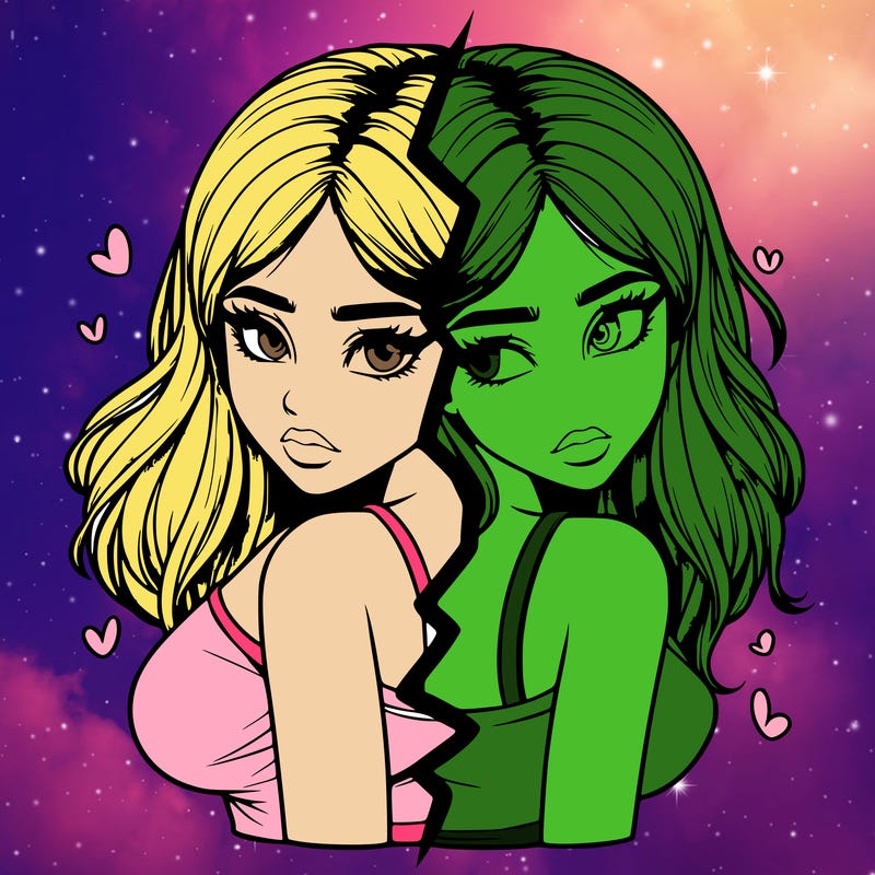 realistic girl split