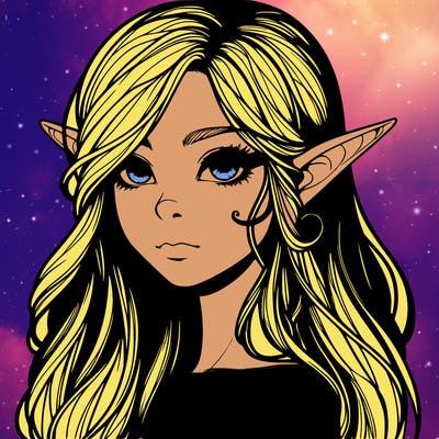 elf girl realistic dark fantasy