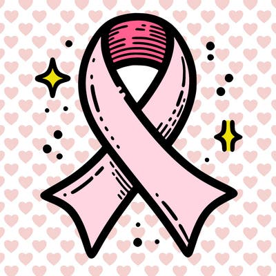 ribbon symbol of national breast cancer awareness month