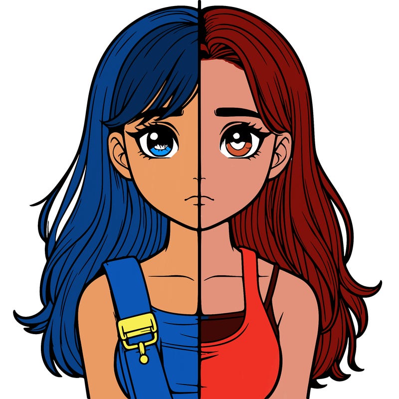 realistic girl split