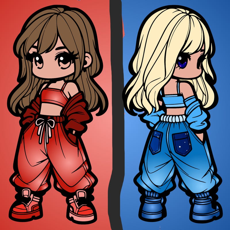 girl in crop top and baggy pants