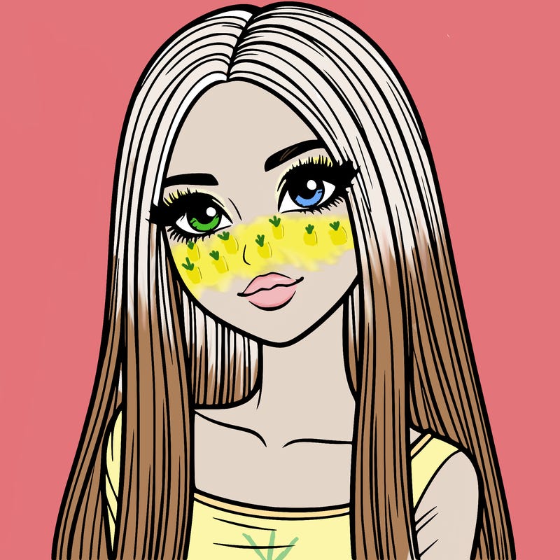 realistic girl with straight and long hair