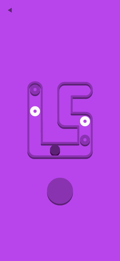 purple (game) - A logic puzzle screen from the purple game featuring a minimalist maze design on a solid purple background
