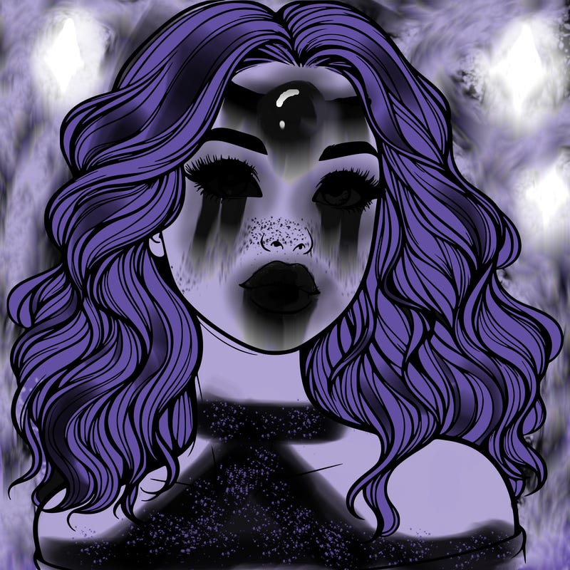 realistic girl with wavy hair and lips