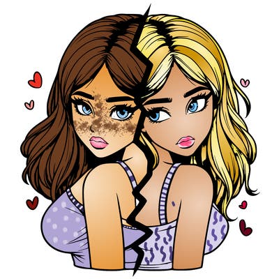 realistic girl split