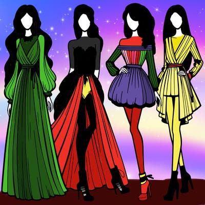 fashion models dresses