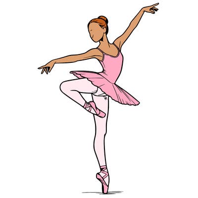 realistic person doing ballet