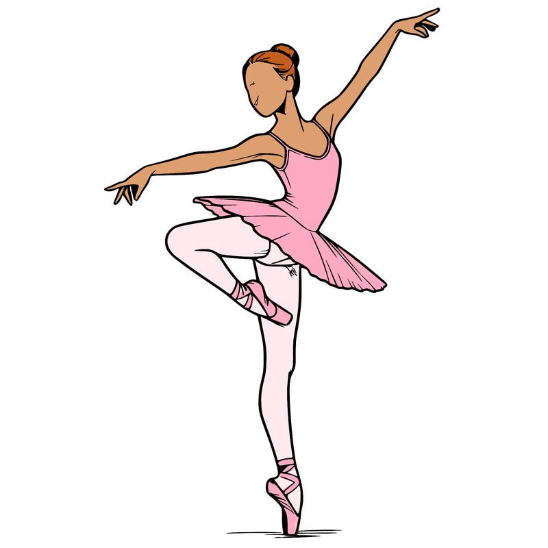 realistic person doing ballet
