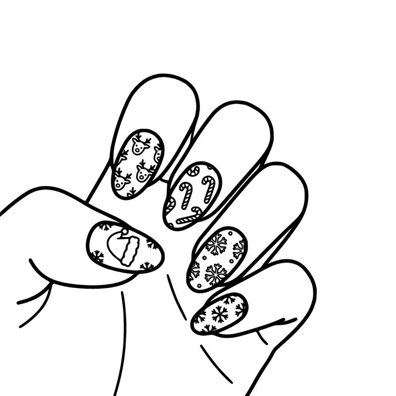 cute christmas nails