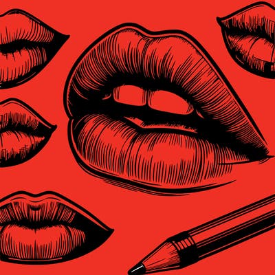 realistic  lips