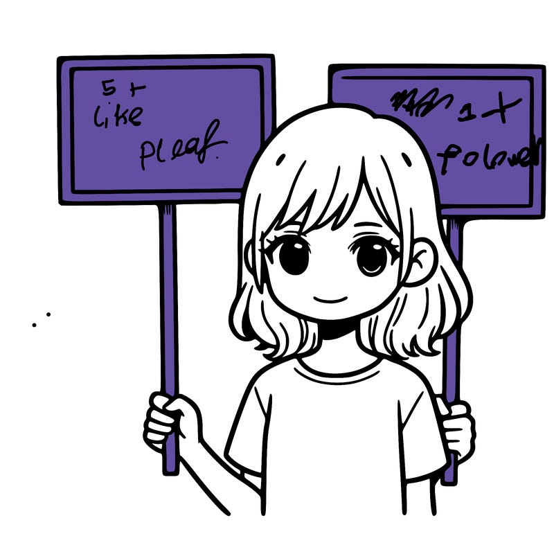 girl with a sign