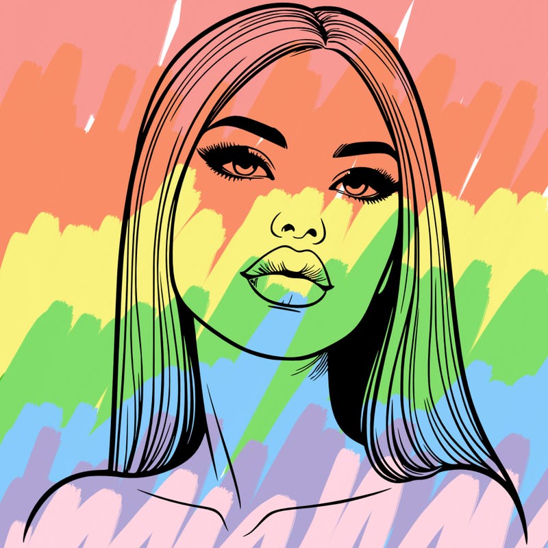 realistic woman with full lips