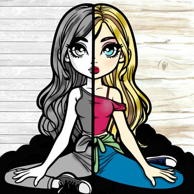 realistic girl split