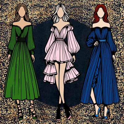 fashion models dresses