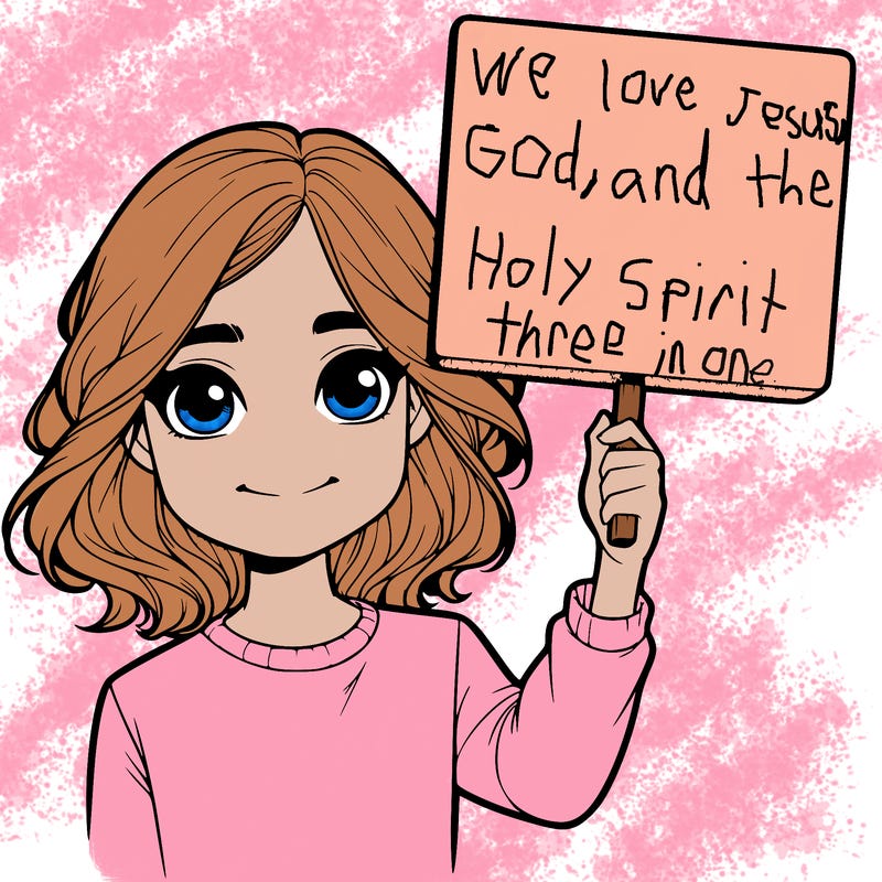 realistic girl holding up a sign