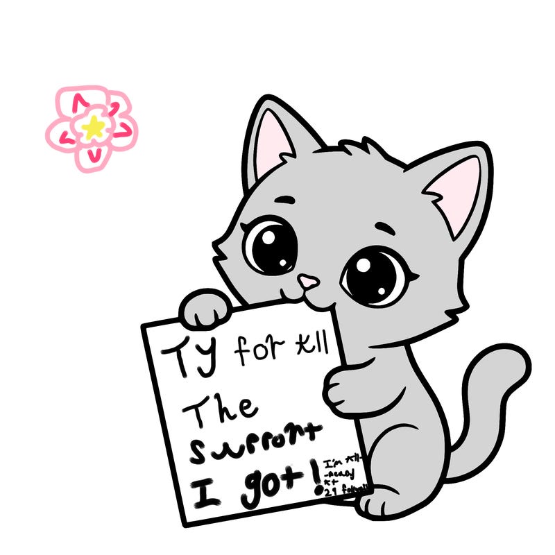 a small cat with a blank sheet of paper in its hand. the cat is sooooooo cute!