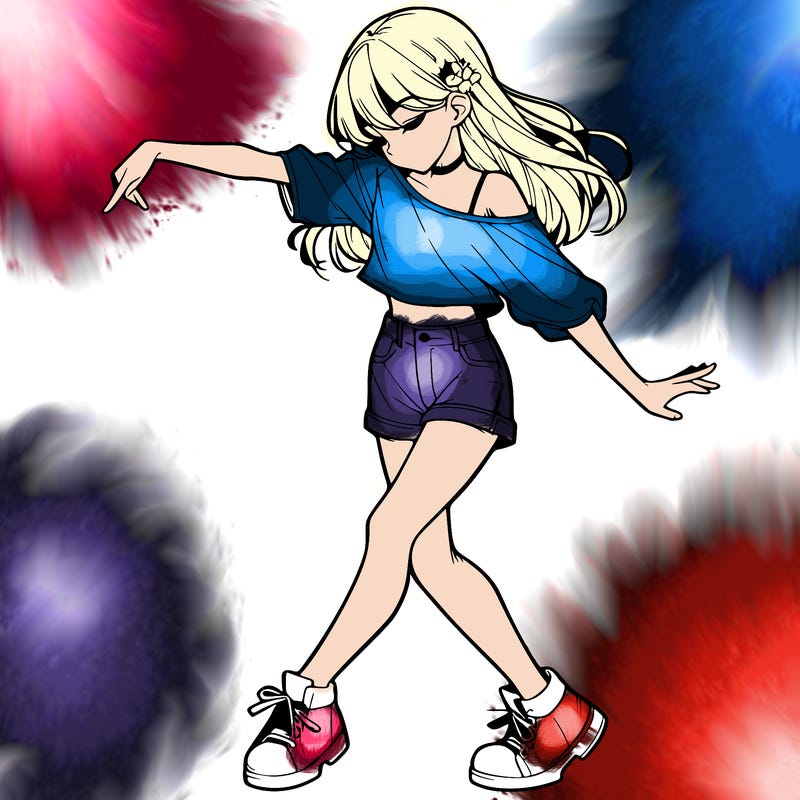 realistic girl danceing